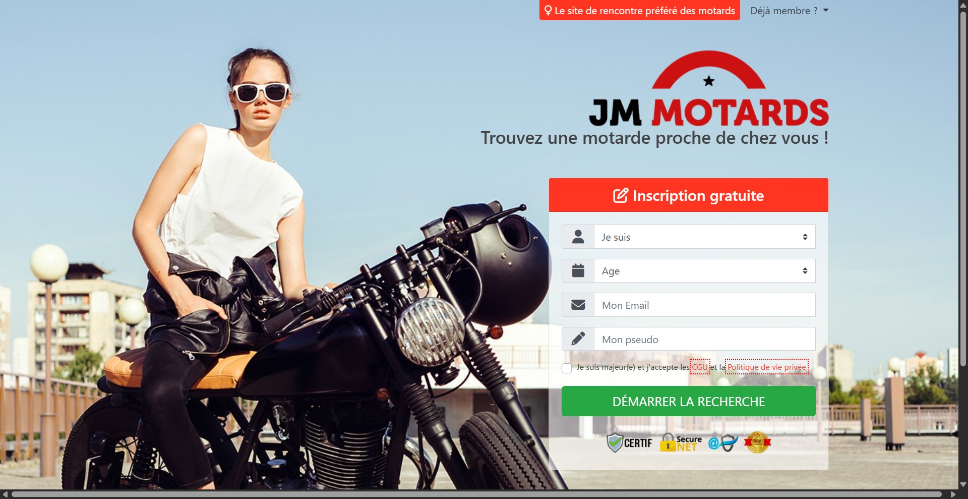 Inscription JM Motards