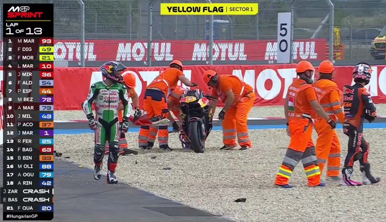 Crash Zarco GP Hongrie 2025