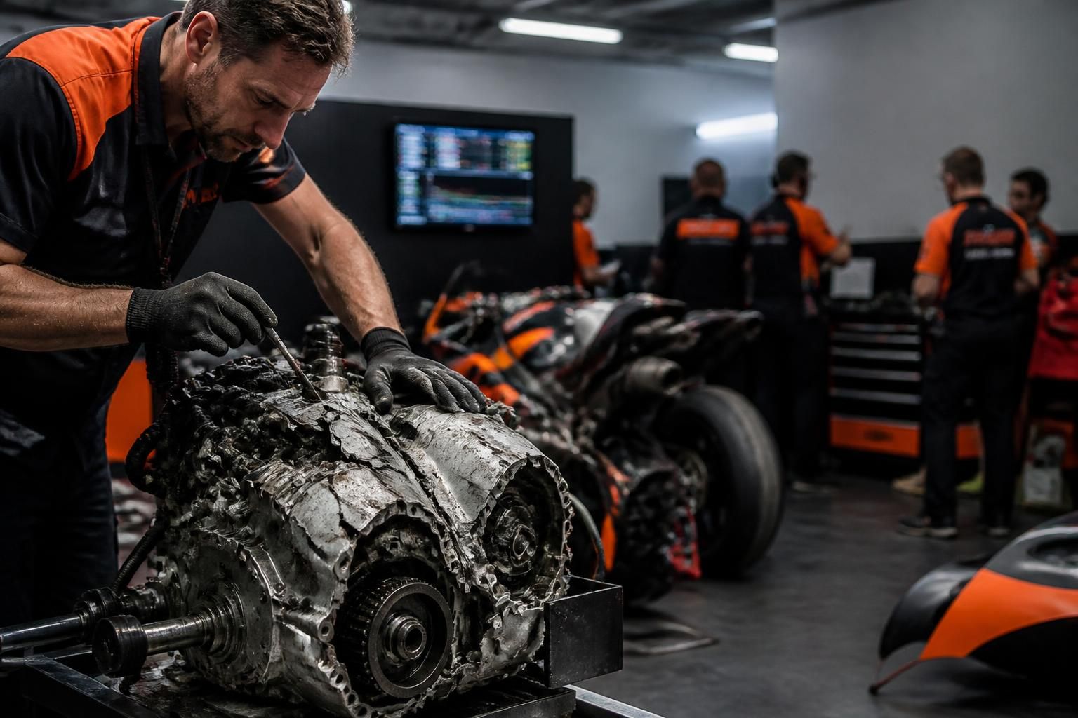 découvrez les coulisses inédites de la crise moteur chez ktm en motogp, avec sept unités détruites, et les conséquences pour l'équipe.